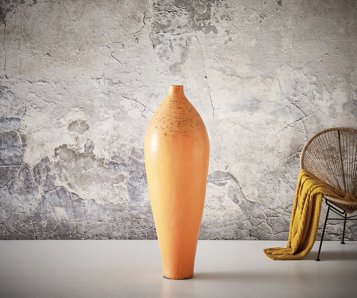 Vase schmaler Ballon 43x43x120 cm Zement Orange