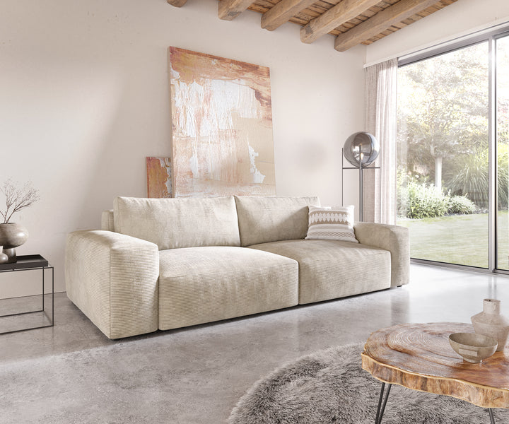 Big-Sofa Laslo XL 280x130 cm Cord Beige