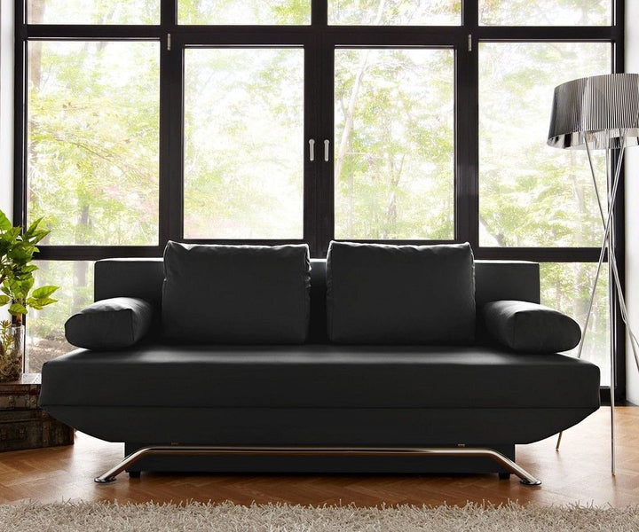 Schlafsofa Candy 200x90 cm Schwarz mit Schlaffunktion